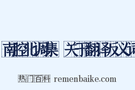 南腔北调集·关于翻译反义词是什么意思的图片